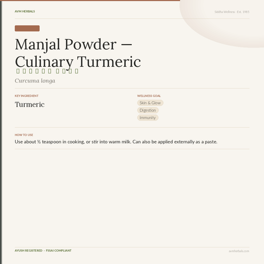 Manjal Powder — Culinary Turmeric