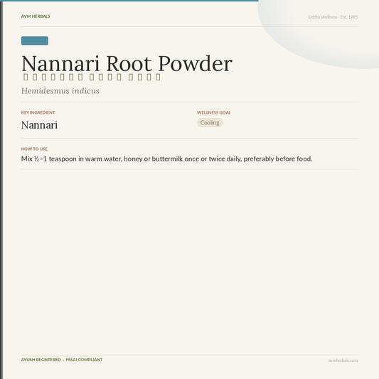 Nannari Root Powder (Indian Sarsaparilla)