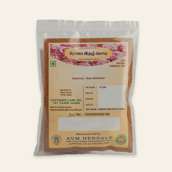 
Roja Ithazh Powder (Rose Petal)