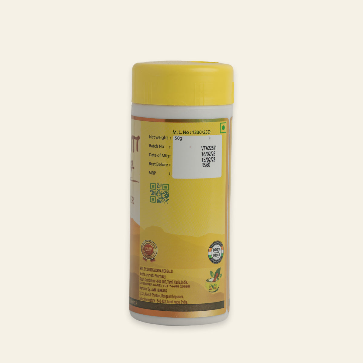 
Vasigara Pal Podi — Herbal Tooth Powder