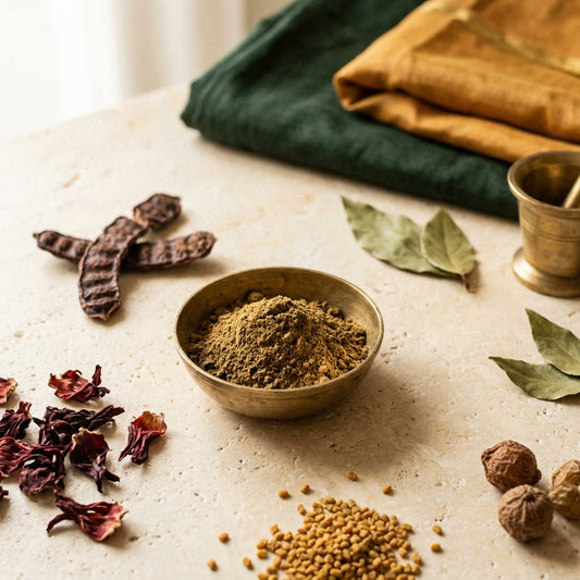 Vasigara Thalaikkuliyal — Herbal Hair Wash Powder — botanical
