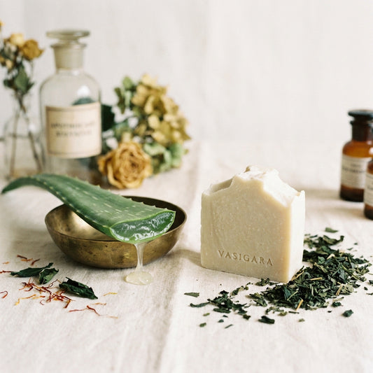 Vasigara Aloe Vera Herbal Soap — botanical